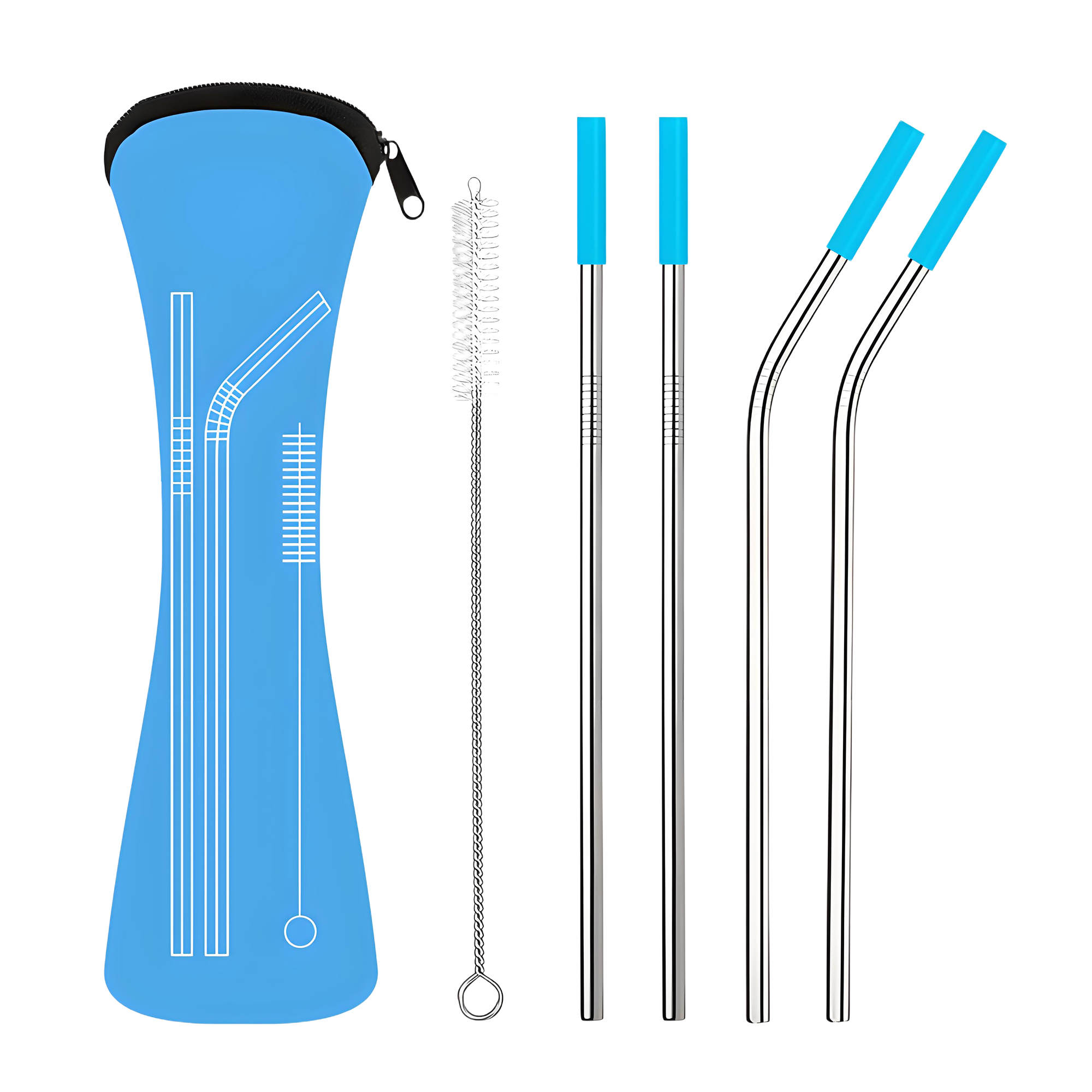 6 Piece Stainless Straw Set 4