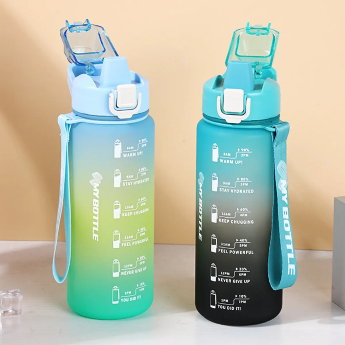 32 Oz. Sports Water Bottle Leak Proof Gradient Cup Fitness 7