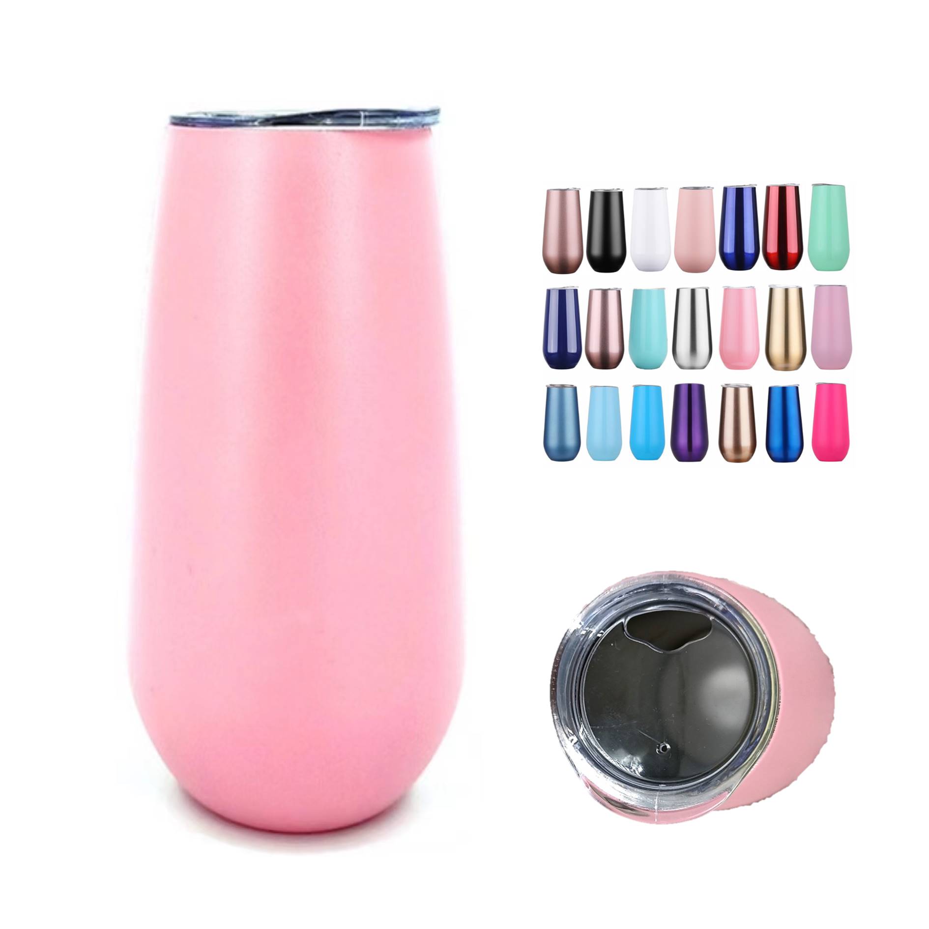 Custom 6 oz 12 oz Egg Shape Wine Tumbler 5