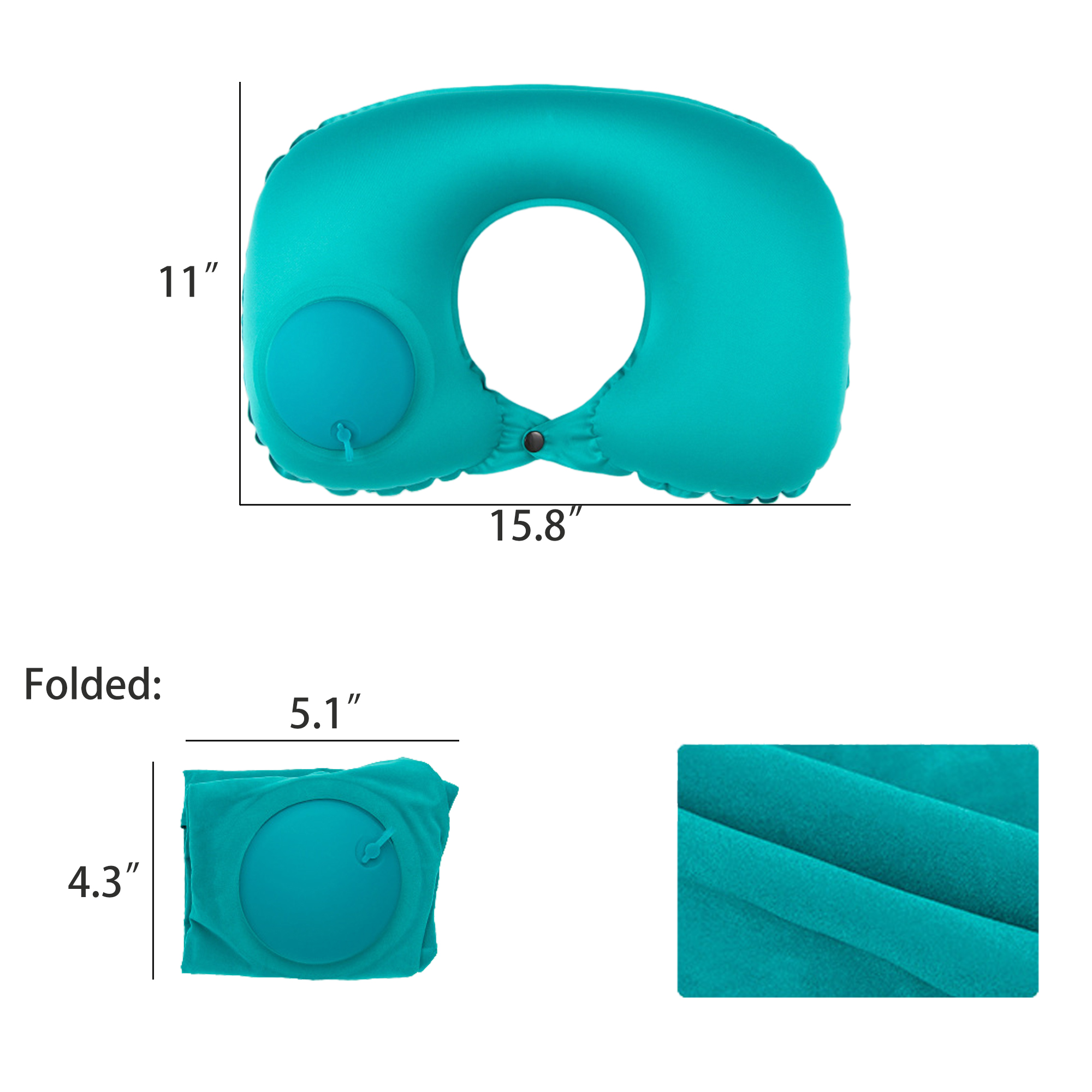 U Shaped Air Pillow With Soft Fabric For Travel Comfort 3