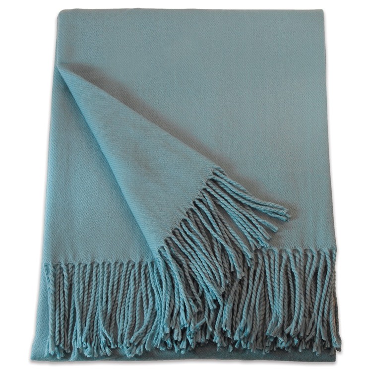 Blue Acrylic Throw Blanket 2