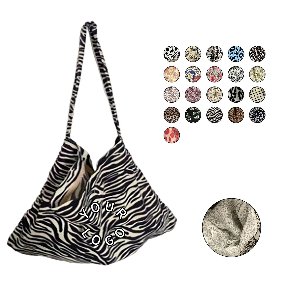 Canvas Tote Bag with Leopard Print Design 9