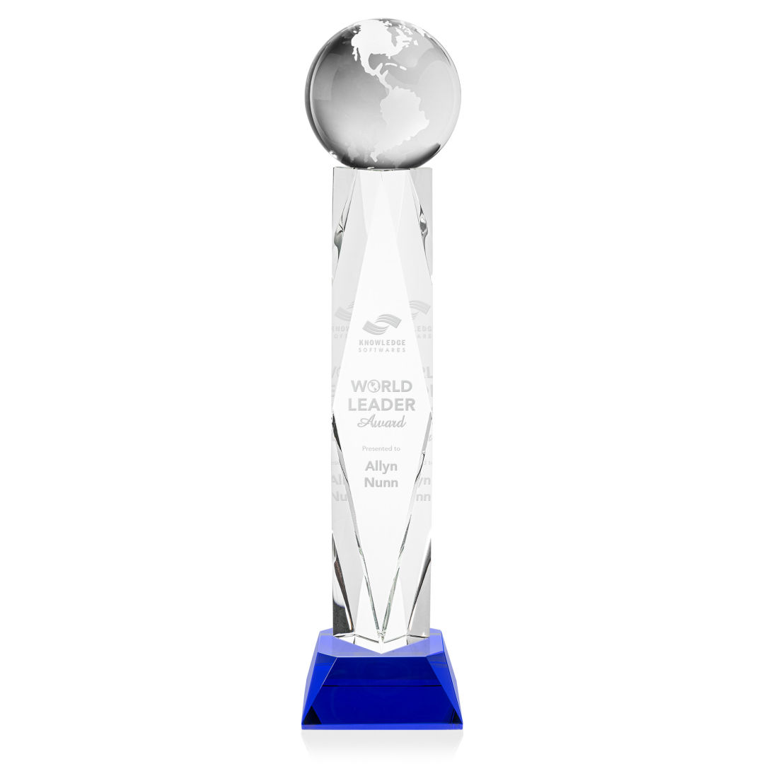 Globe Award on Toscana Base - Blue 9