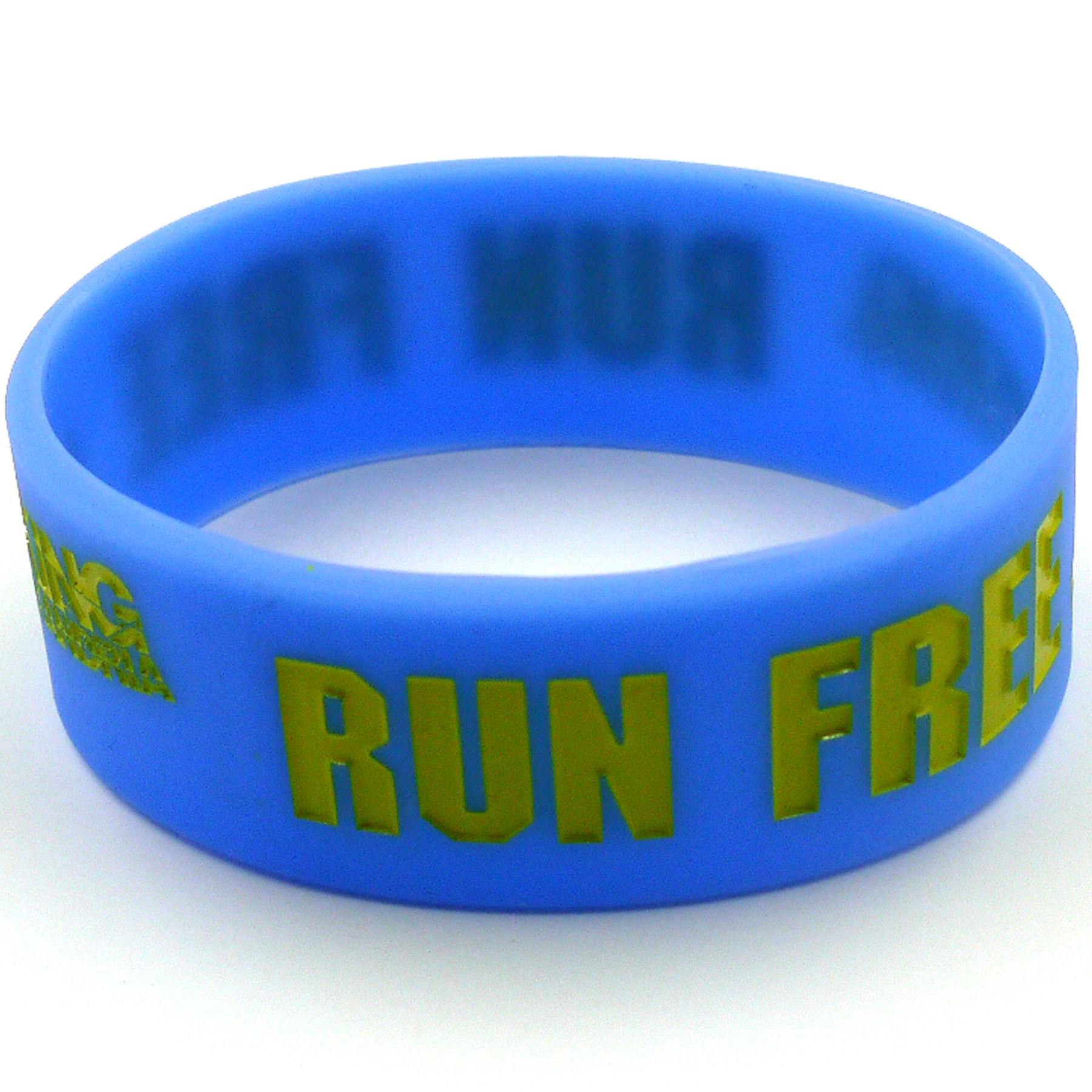 Debossed & Color Filled Silicone Bracelets: 25mm 1