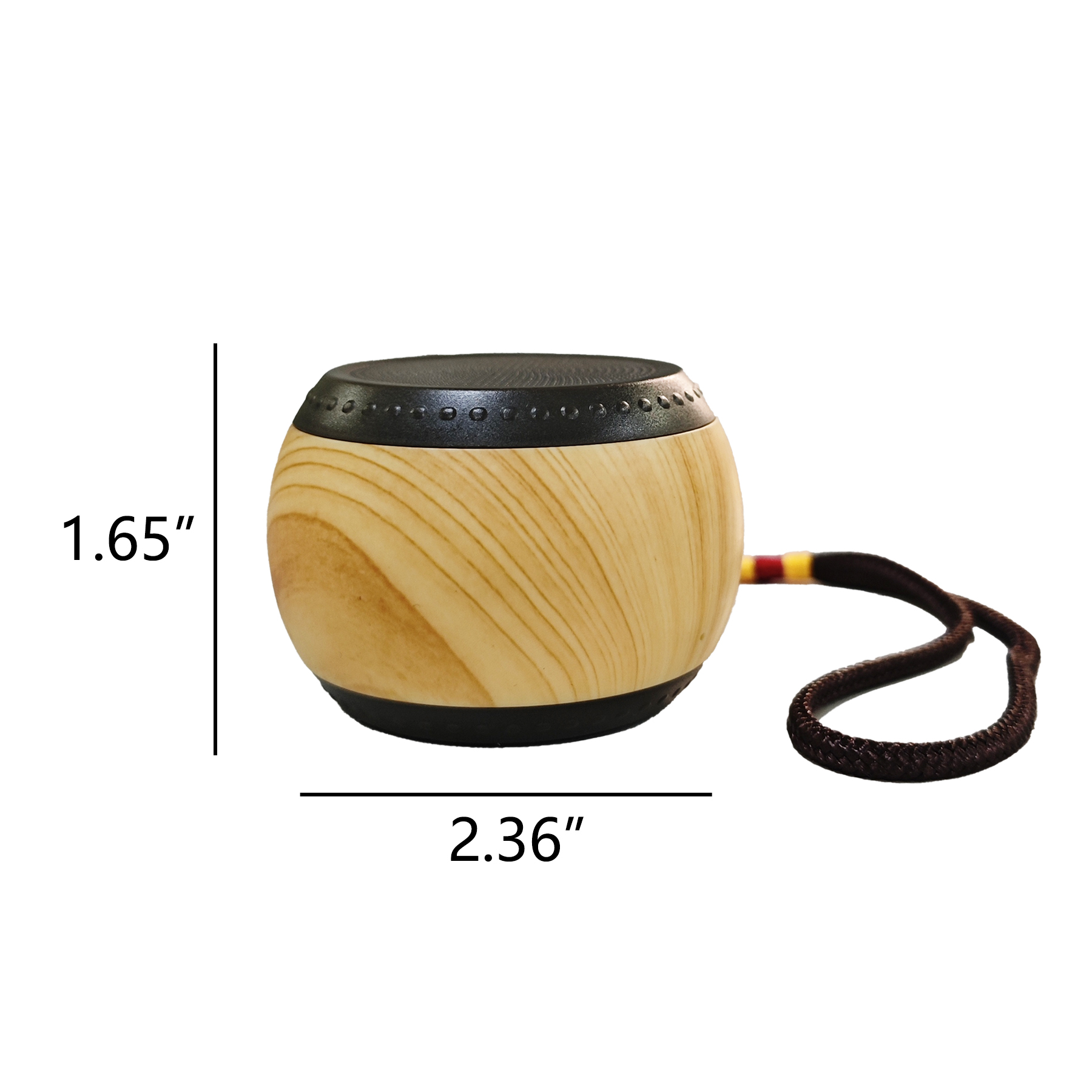 Lara Mini Bamboo Drum Shaped Bluetooth Speaker 3