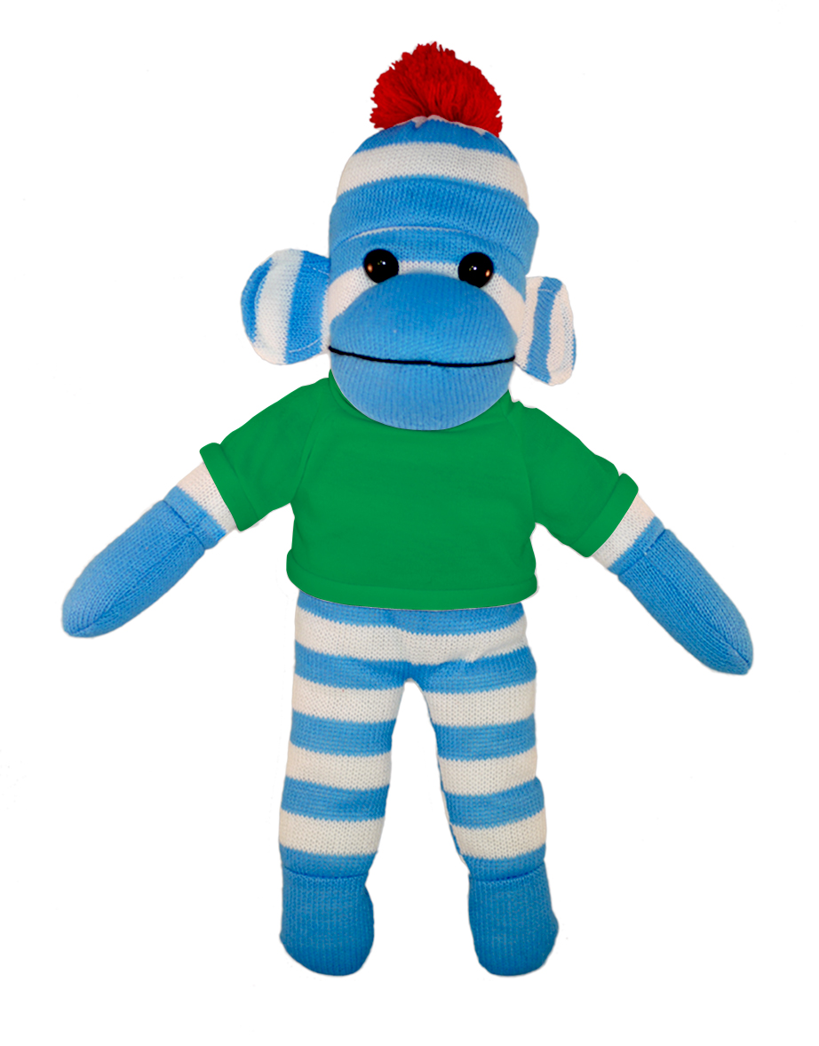 Blue Sock Monkey with Tee 14