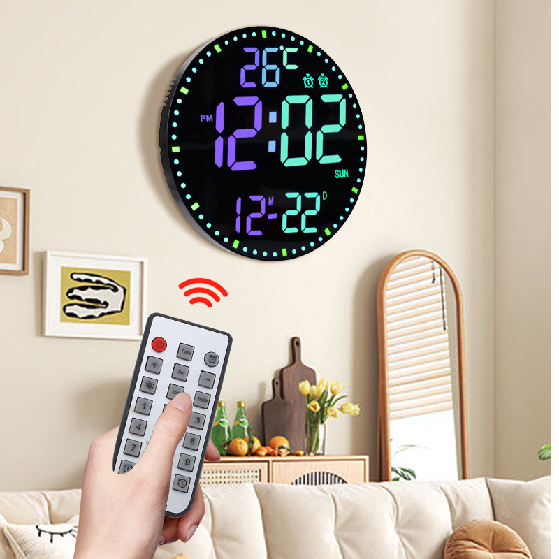 12" Digital Wall Clock with remote control 4
