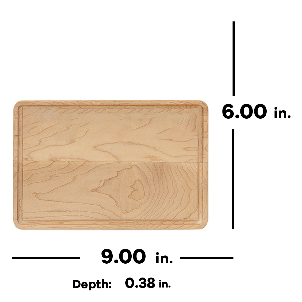 9" x 6" Cutting Board with Drip Ring