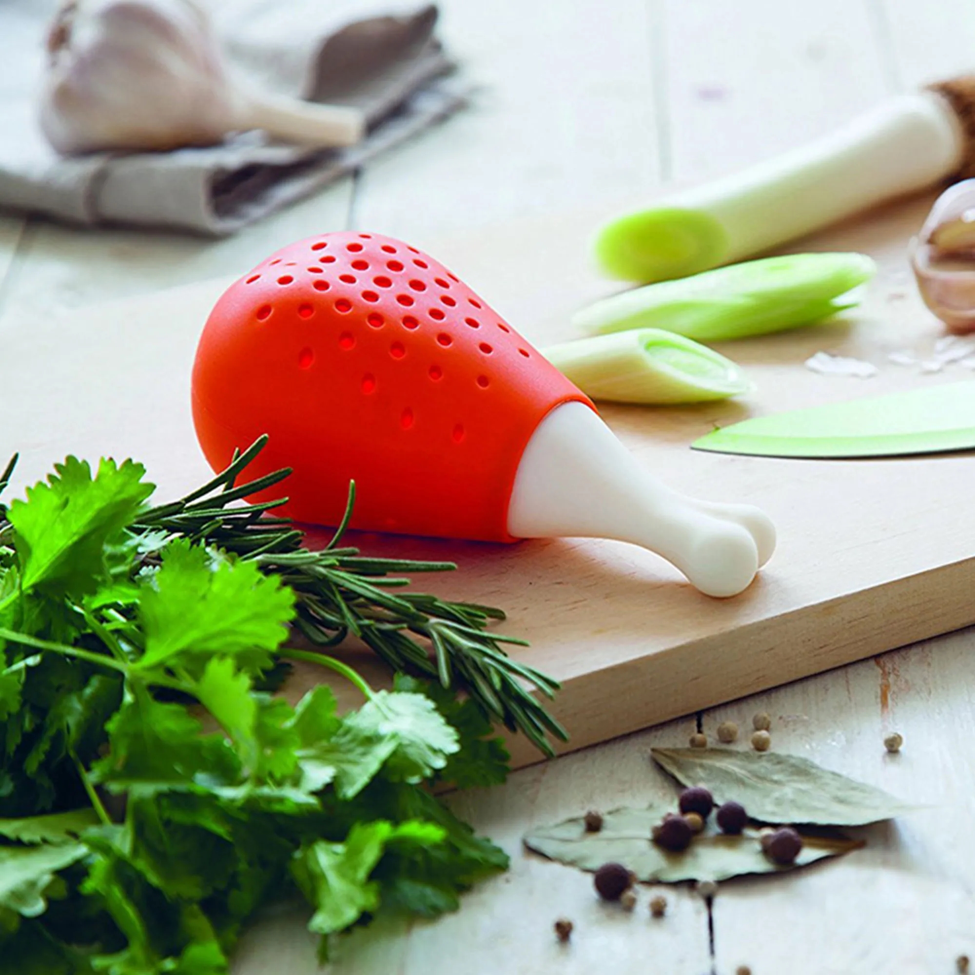 Premium Chicken Leg Silicone Strainer For Soup And Spices 3