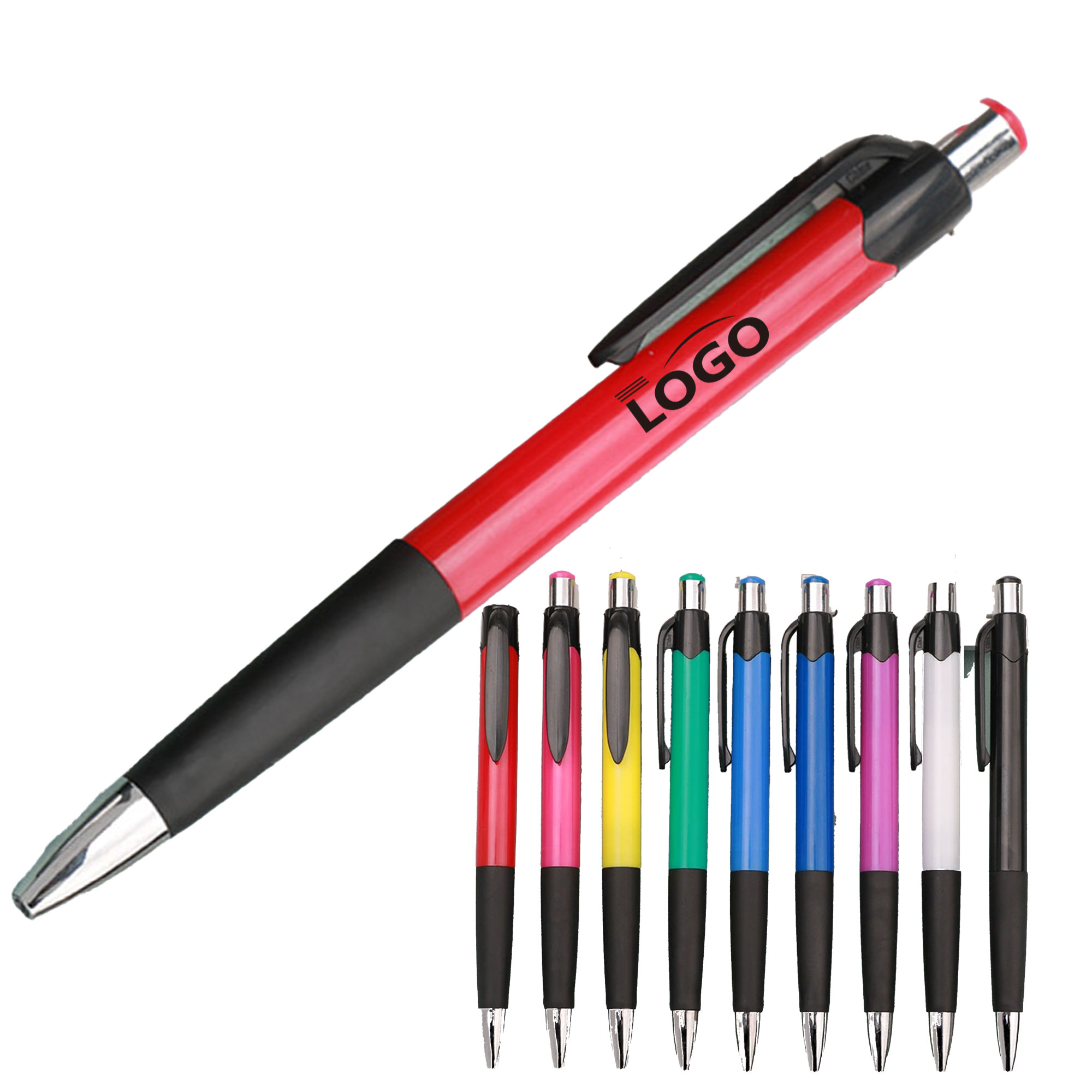 Click-Action Simple Ballpoint Pen With Logo, custom pen with logo imprint 2