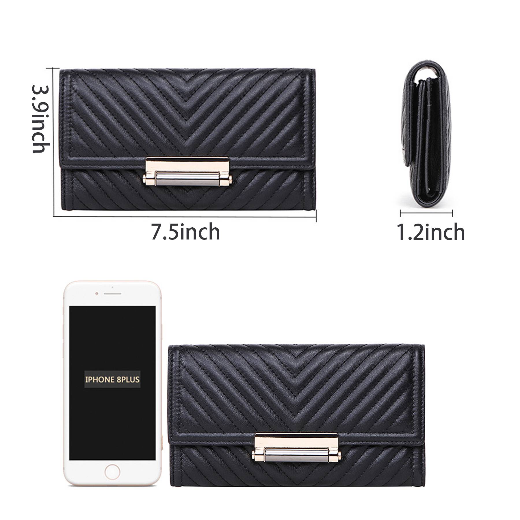Genuine Leather Embroidered Multifunctional Wallet 3