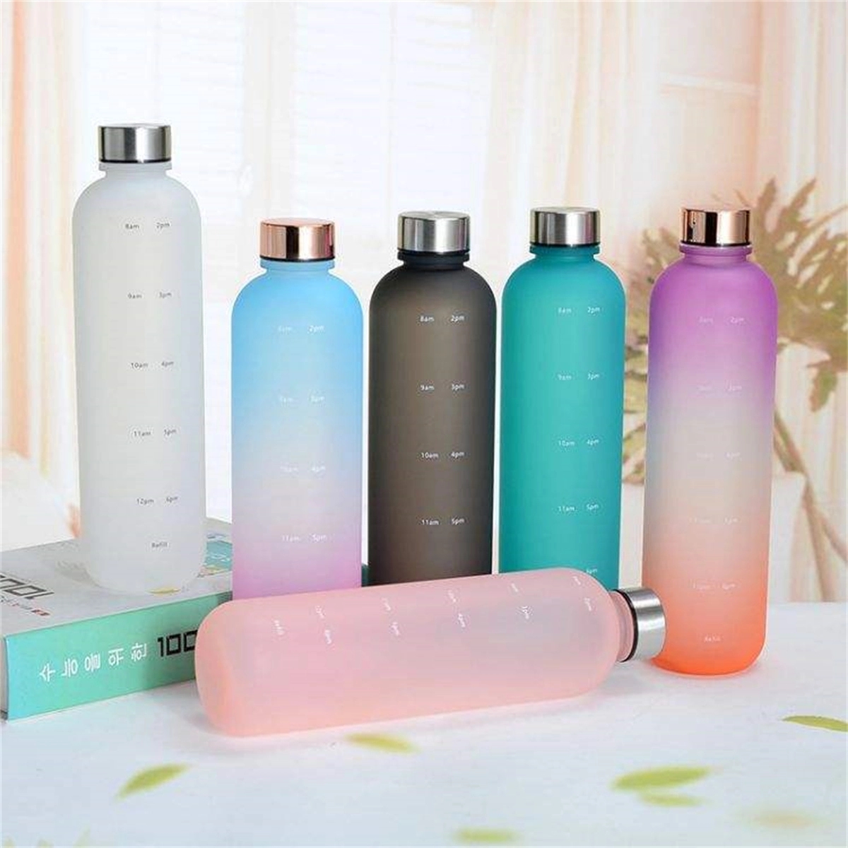 32Oz Motivational Water Bottle With Time Marker To Drink 3