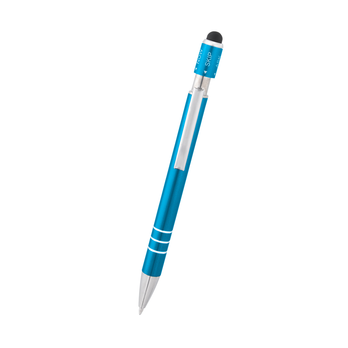 Recycled Aluminum Spin Game Top Pen With Stylus 3