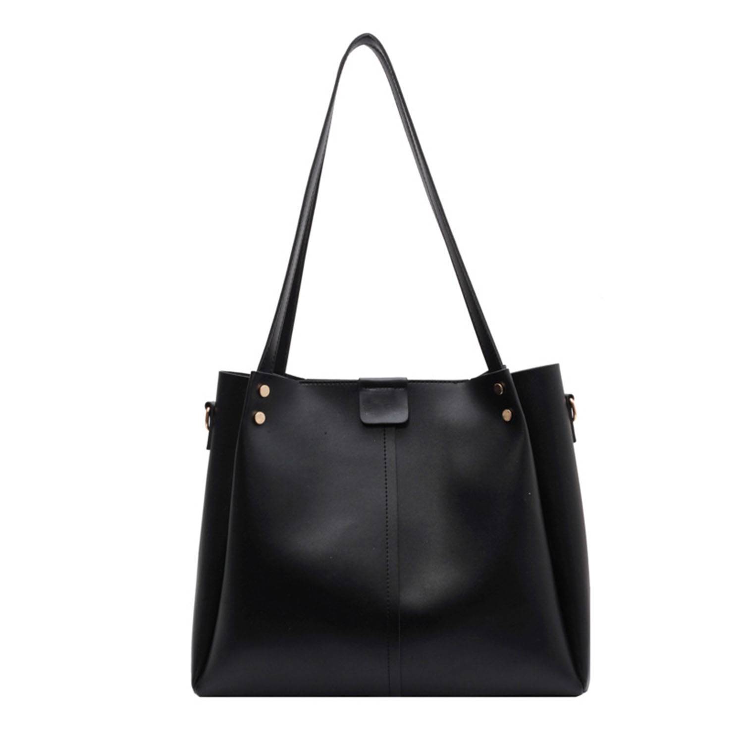 Simple Large Capacity PU Tote Bag, custom tote bag with logo imprint 5