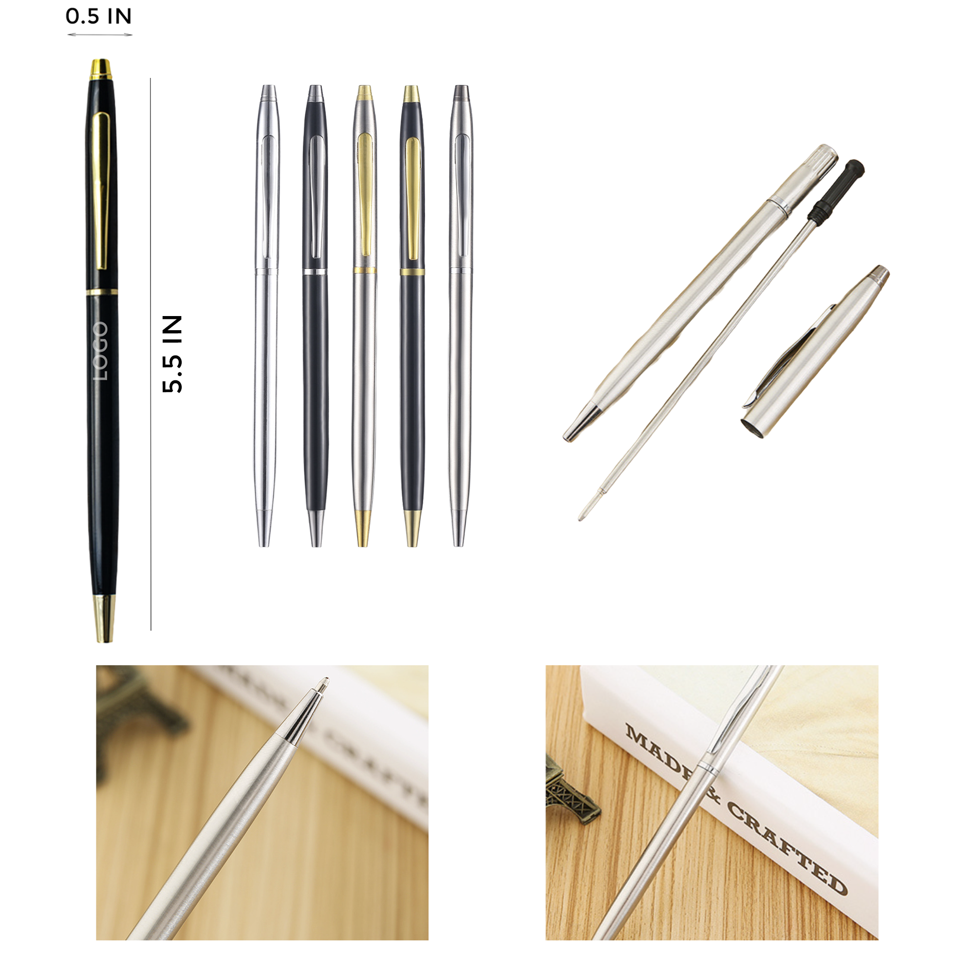 MOQ 10 PCS Smooth Metal Twist Action Pen 1