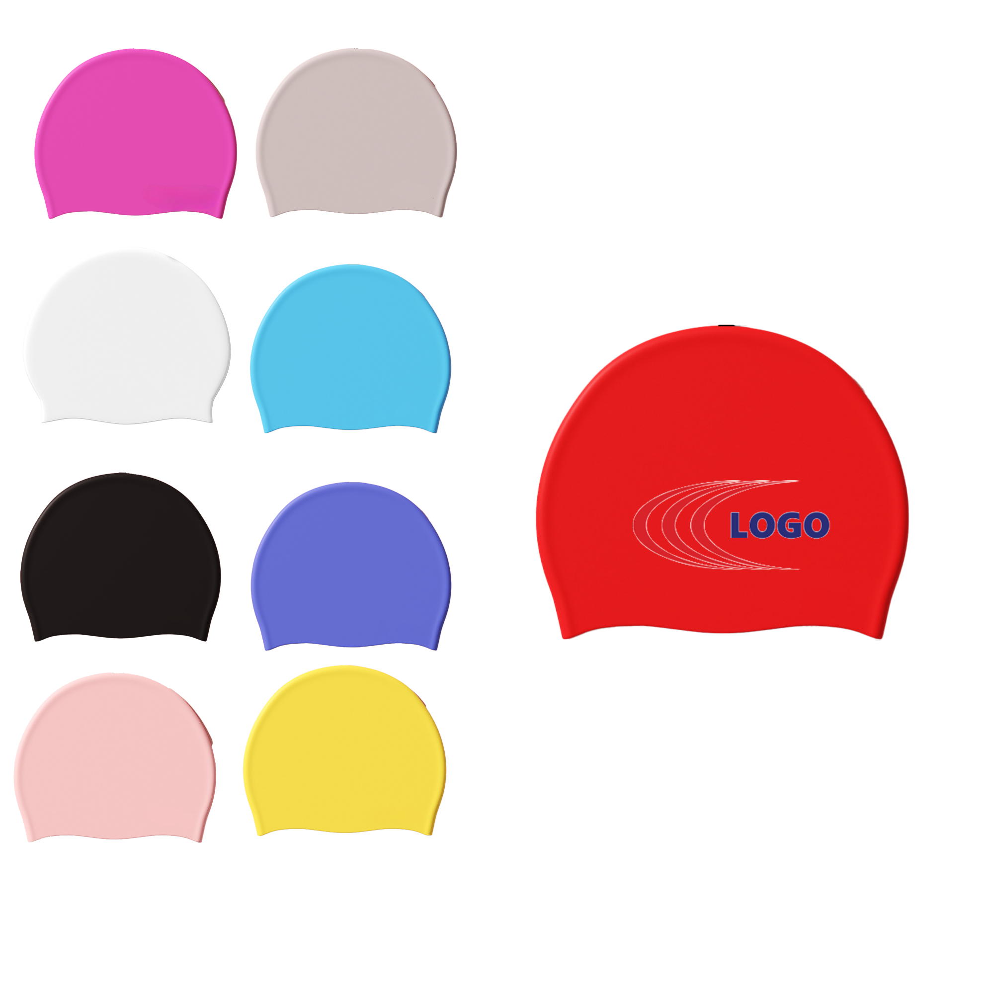 Silicone Fashion Swim Cap 2