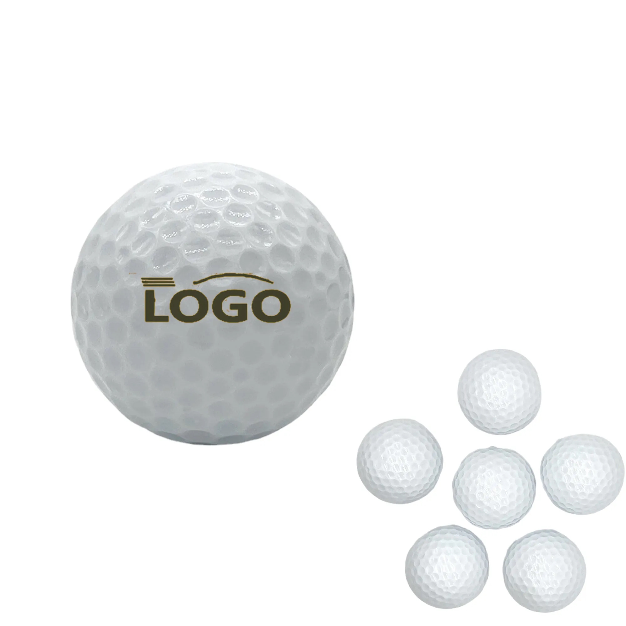 MOQ50 Custom Golf Training Double Layer Balls 1.7" Diameter 7
