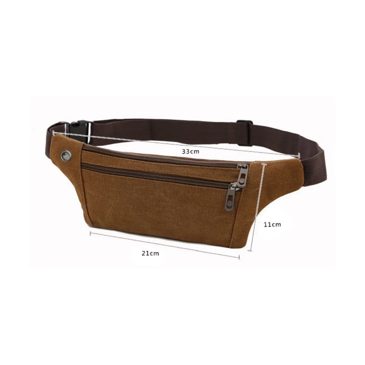 Durable Canvas Sport Fanny Pack Waist Bag 5