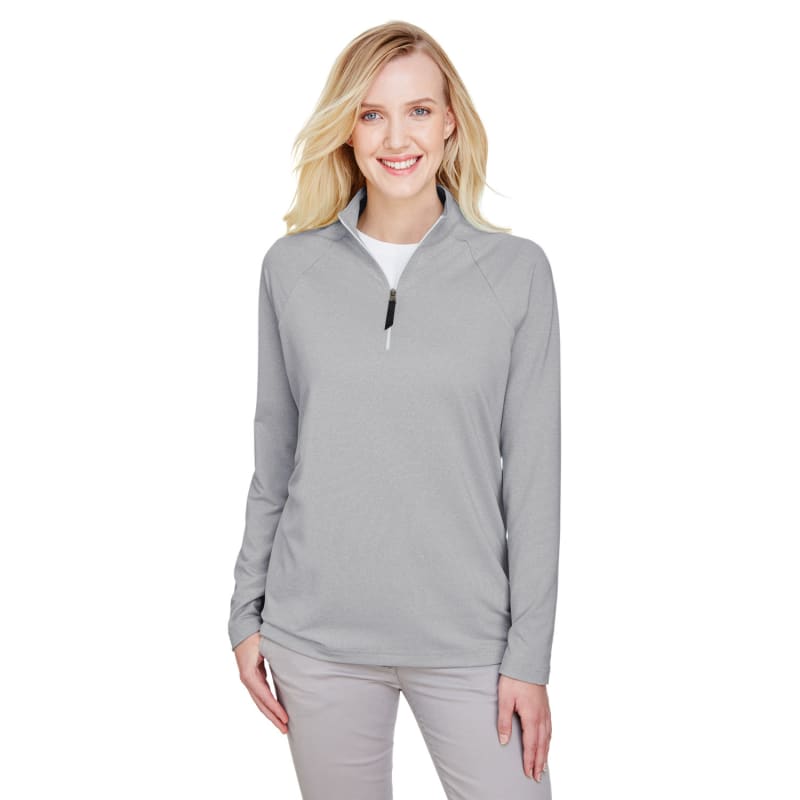Devon & Jones CrownLux Performance™ Ladies' Clubhouse Micro-Stripe Quarter-Zip 30