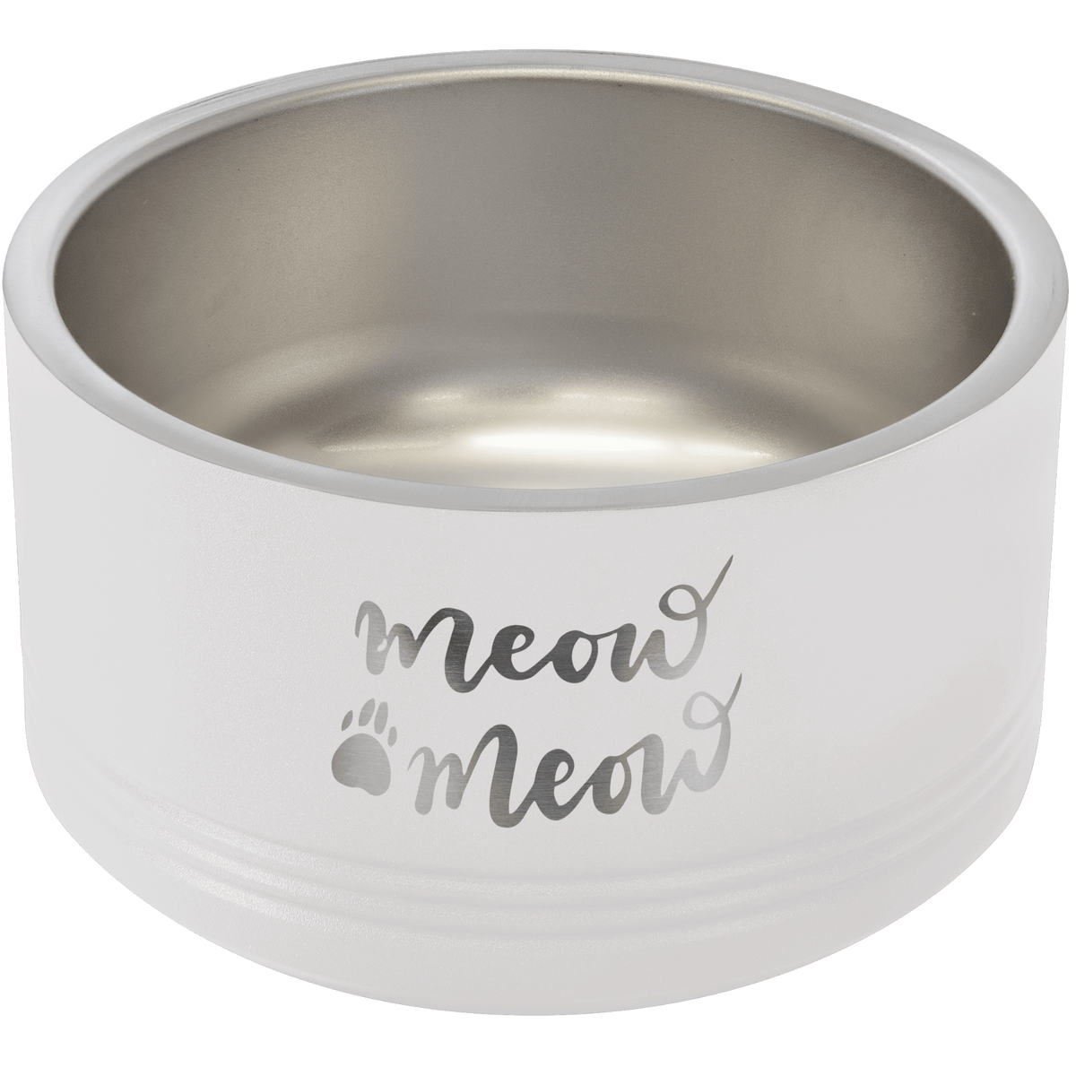 Polar Camel 18 oz. Small White Pet Bowl 3