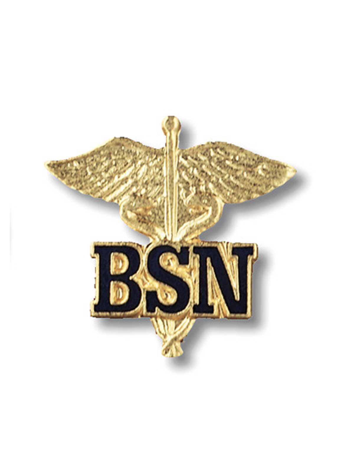 Prestige Medical - BSN (Letters on Caduceus) Cloisonne Pin