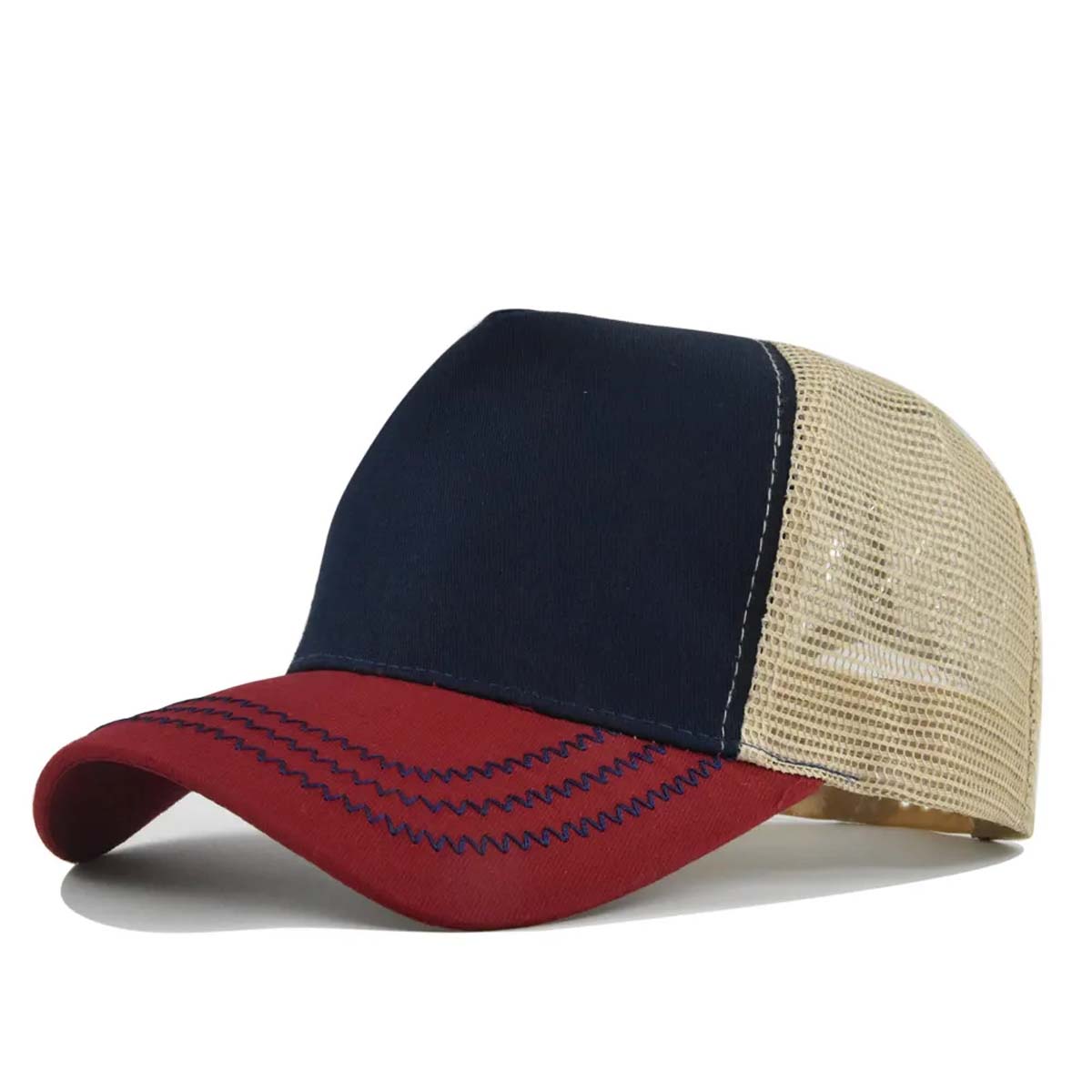Durable 5 Panel Trucker Hat with Breathable Mesh Back 24