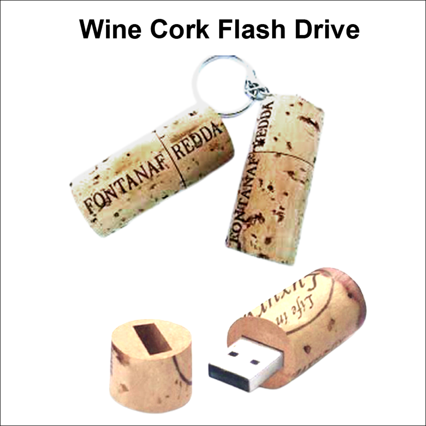 Wine Cork Flash Drive / USB - 2 GB