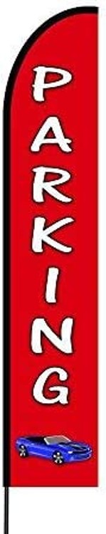 Parking Flag Kit 15' Feet Feather Flag Sign Outdoor Banner 1