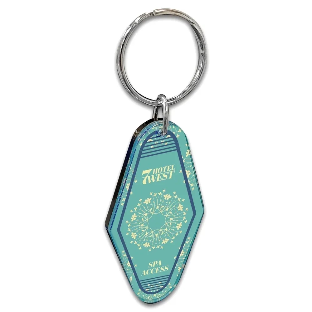 Vintage Acrylic Motel Keychain Hotel Key Tag 13