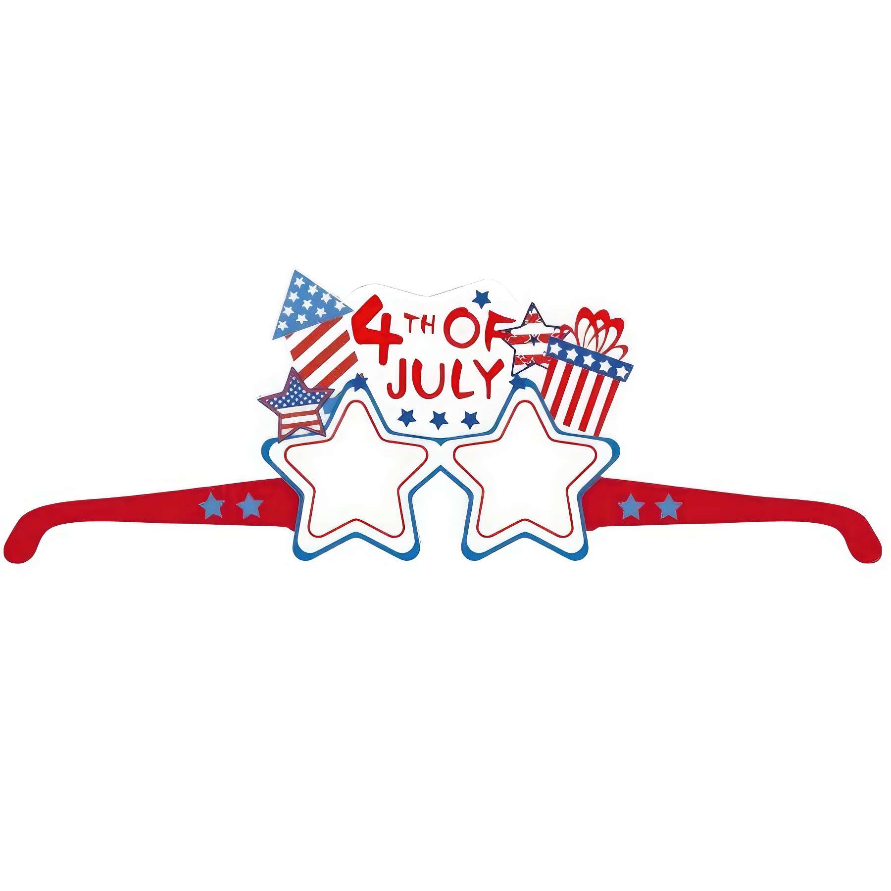 Fourth of July Paper Eyeglasses Patriotic Party Costume 3