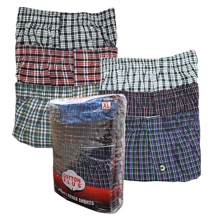 Cotton Plus Men's Boxer Shorts - Assorted 5XL 3 Pack 2