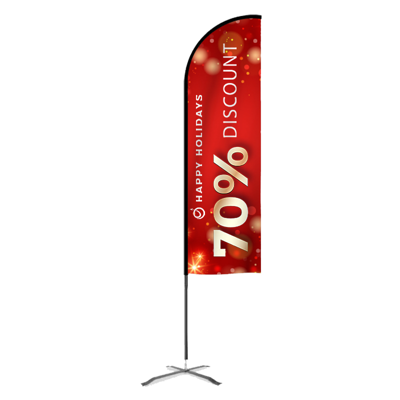 Flex Banner™ 14' Feather Flag Kit, Double-Sided Outdoor Feather Flag 2