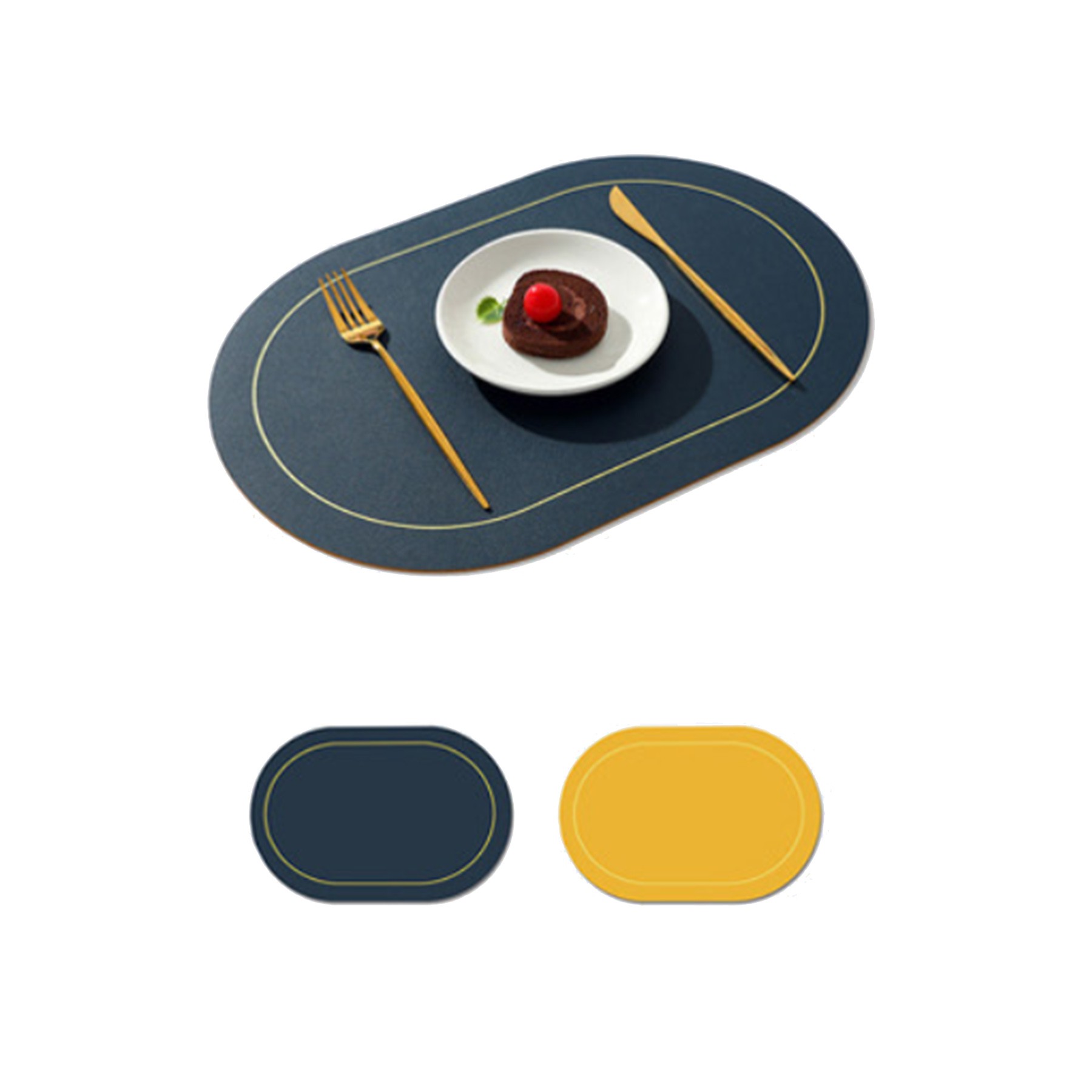 Double Colors PU Leather Placemat 2