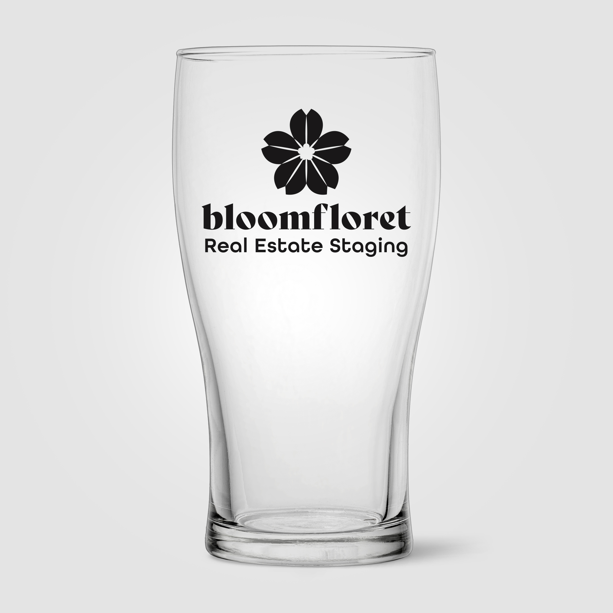 Brewster Beer Glass - 16 oz., custom glassware with logo imprint 4