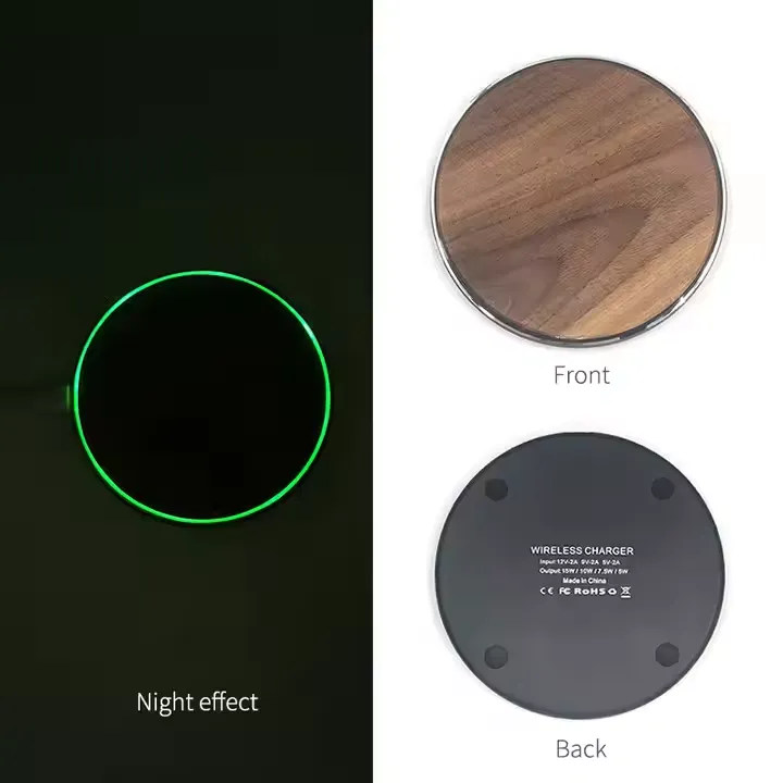15W Wooden Wireless Charger 8