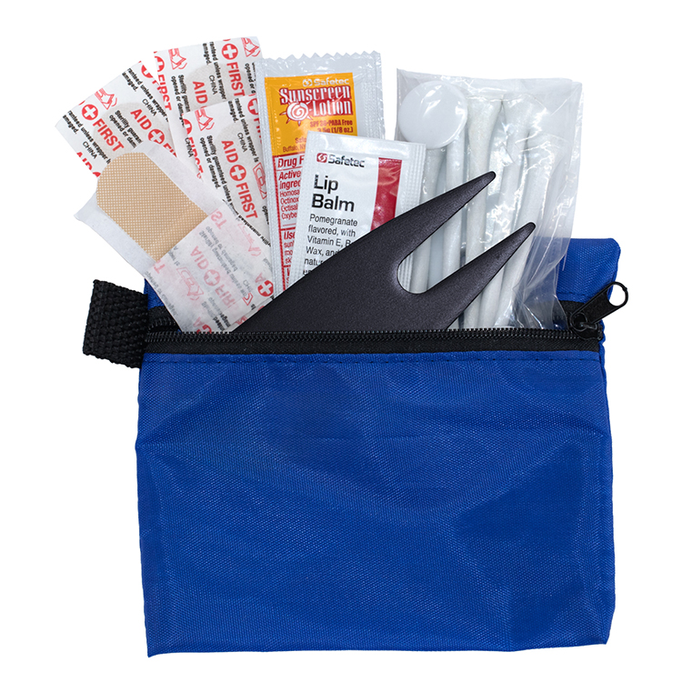 "DEL MONTE" 14 Piece Golf Kit Components inserted into Zipper Pack 20