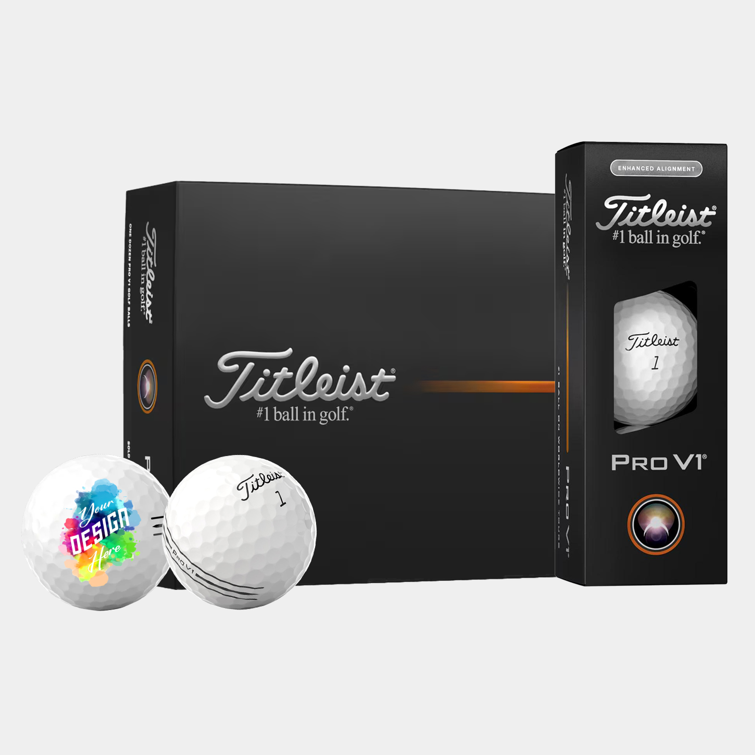 Titleist® 12 Pack Pro V1 AIM Enhanced Golf Balls 5