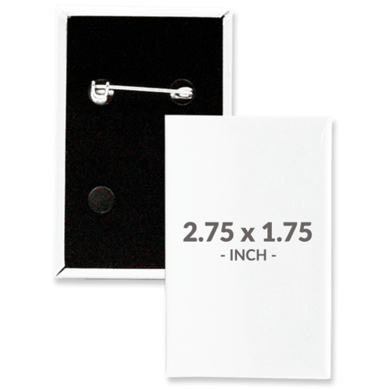 2.75 X 1.75 Inch Rectangle Custom Buttons 1