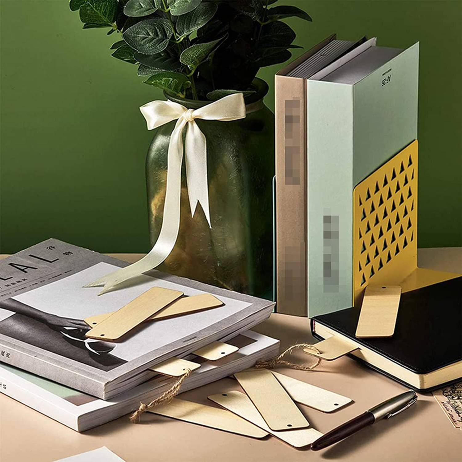 20pcs DIY Custom Wooden Blank Bookmark Decoration 2