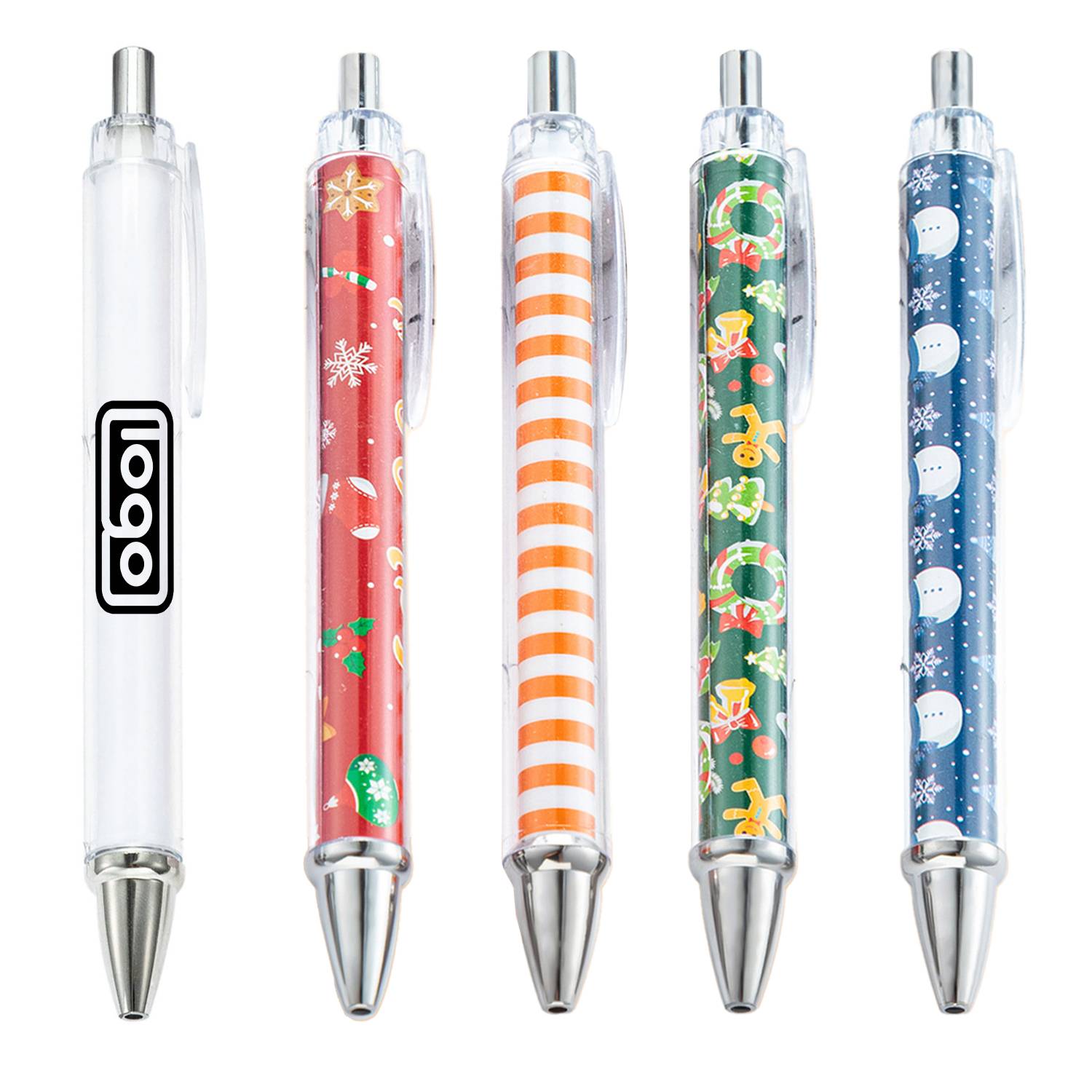 Custom Patterned Press Plastic Ballpoint Pen 6