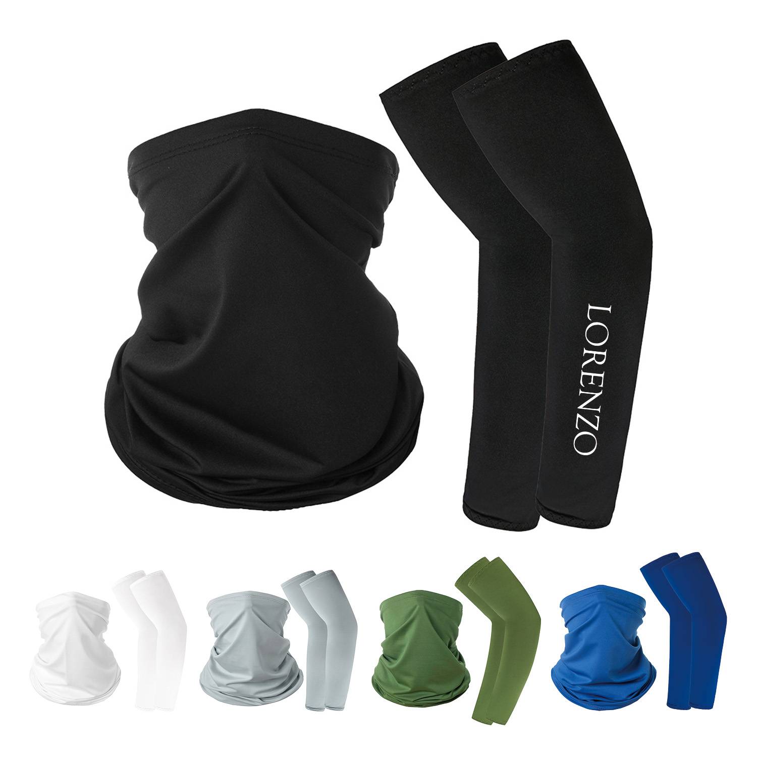 Outdoor Ice Silk Riding Mask Sunshade Arm Sleeve Set 2