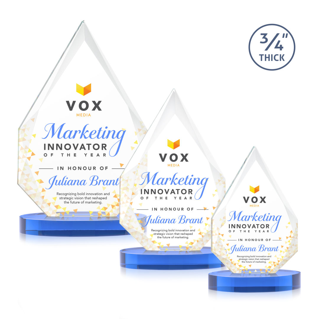Hawthorne VividPrint™ Award on Alberton Base - Sky Blue 5