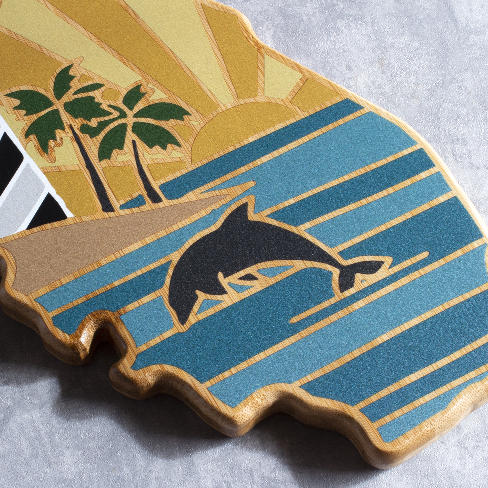 Florida State Shaped Cutting and Serving Board with Artwork by Summer Stokes 3
