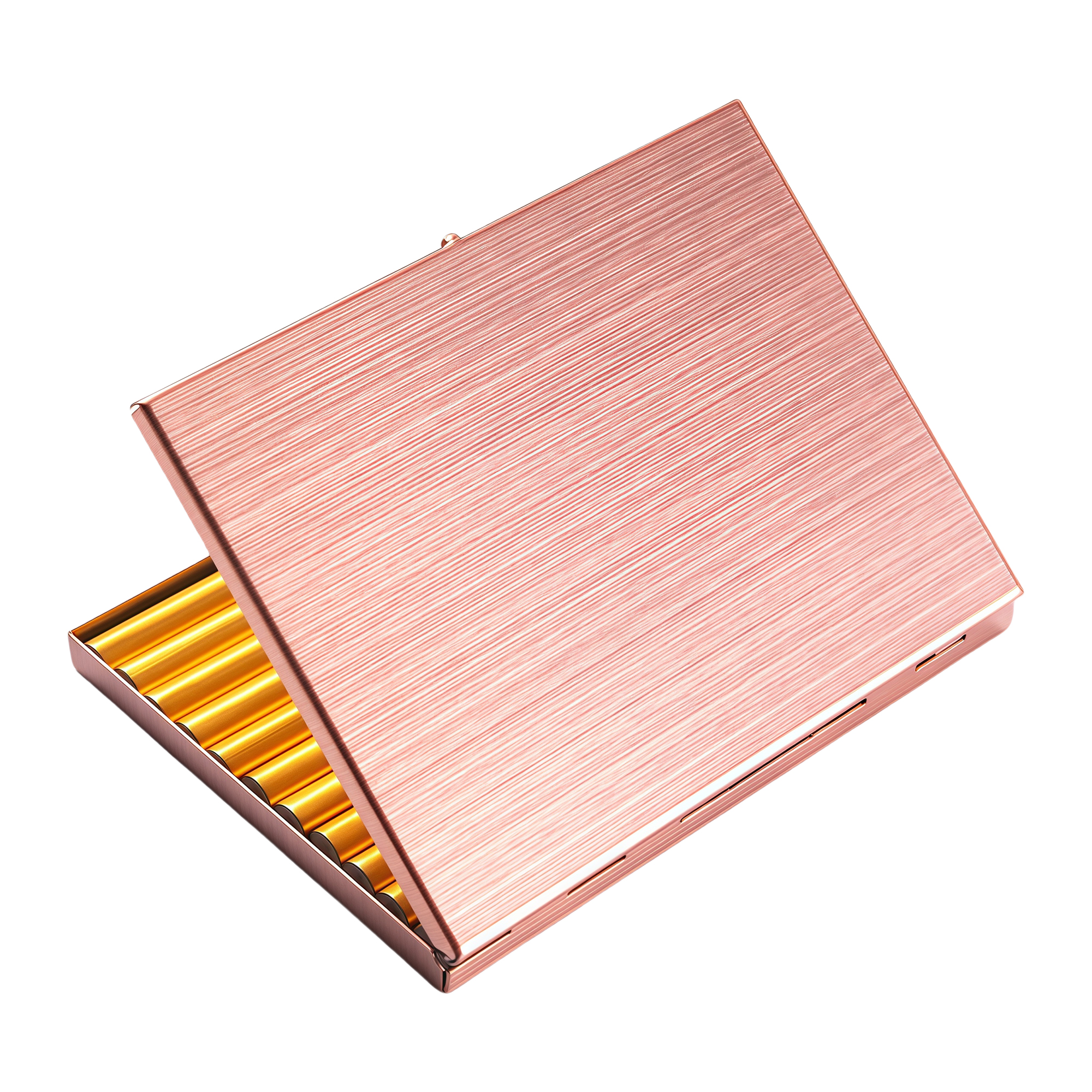 Premium Stainless Steel Slim Flip Top Cigarette Case - Moisture Proof 4