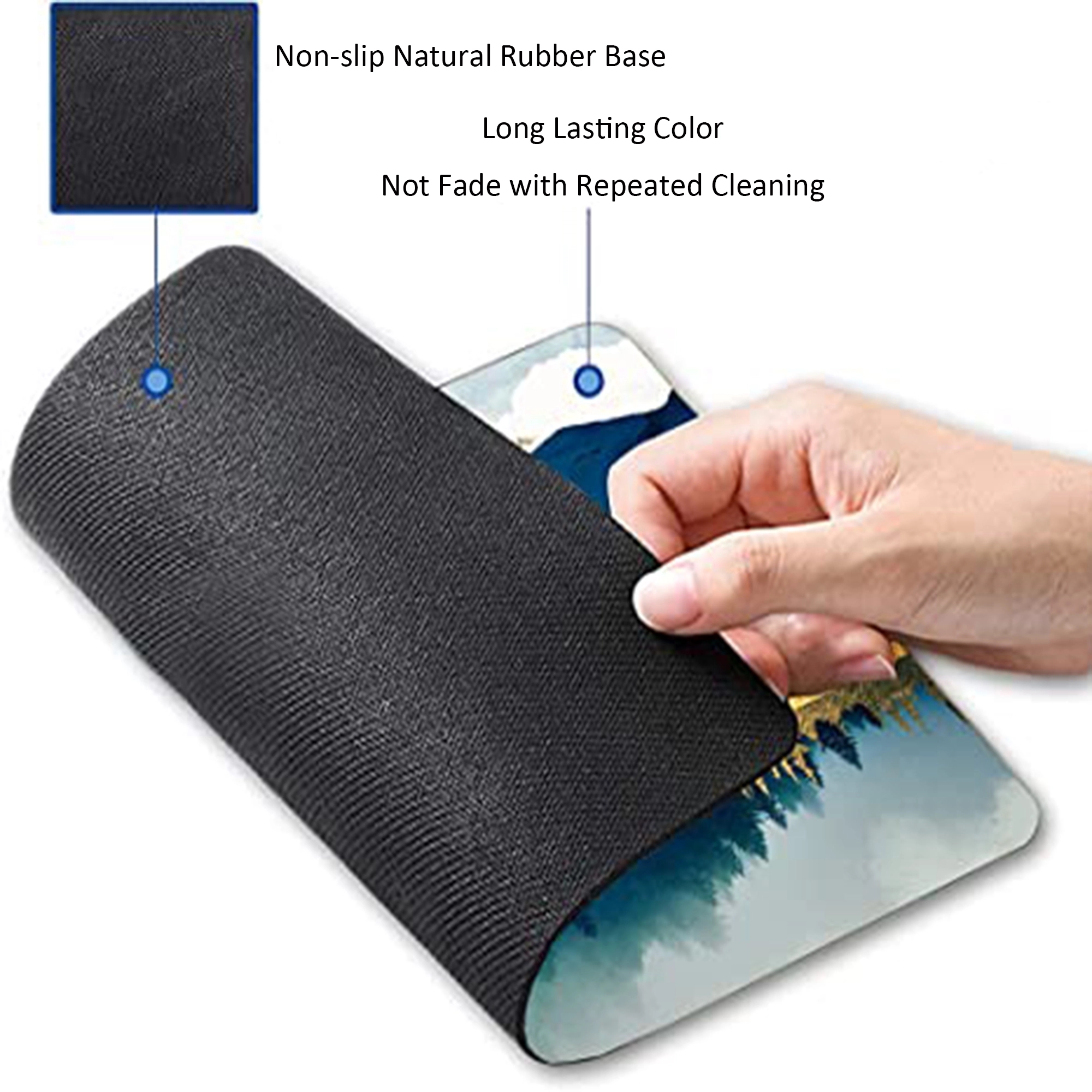 Square Full Color Rubber Mouse Mat 4