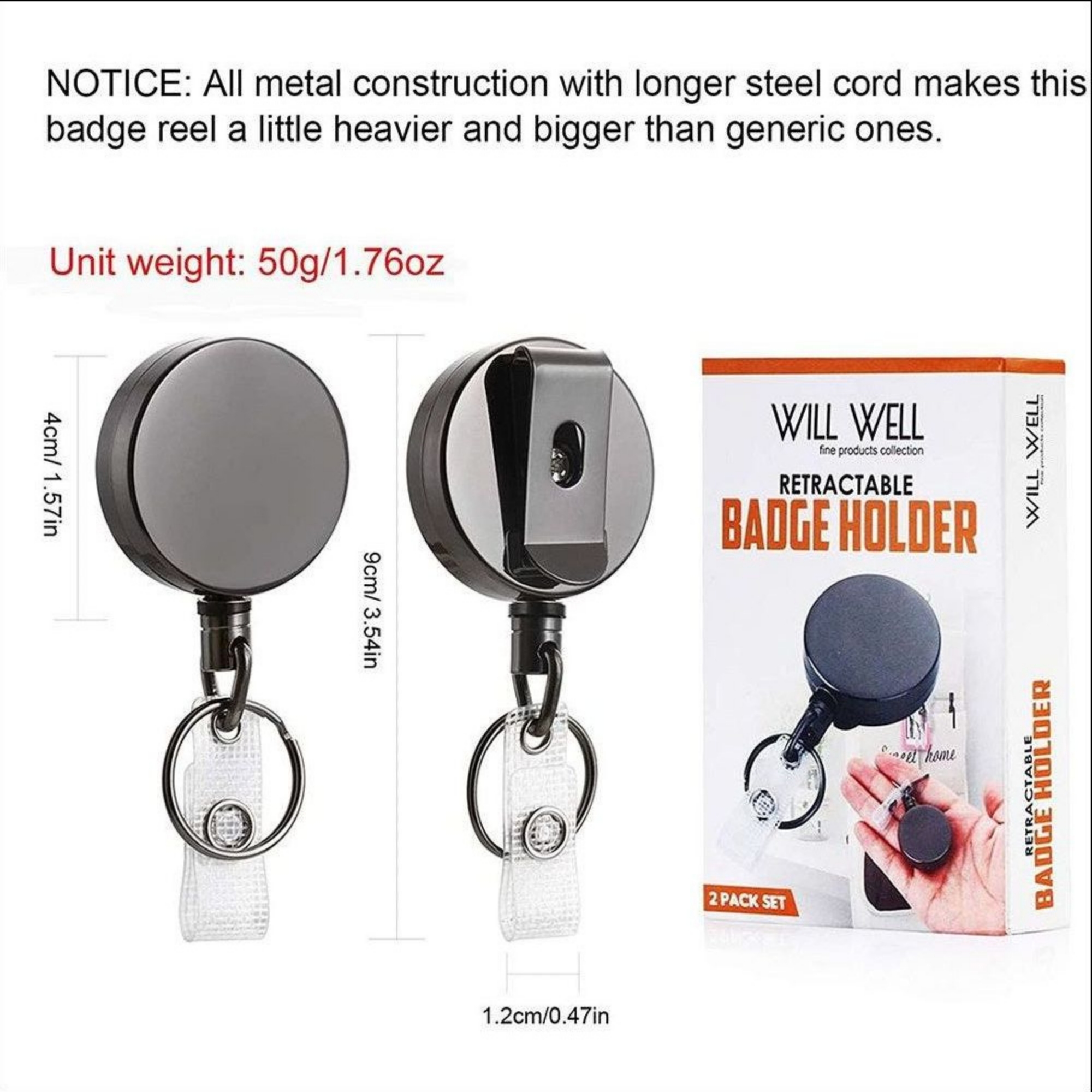 Retractable Badge Reel With Belt Clip 6
