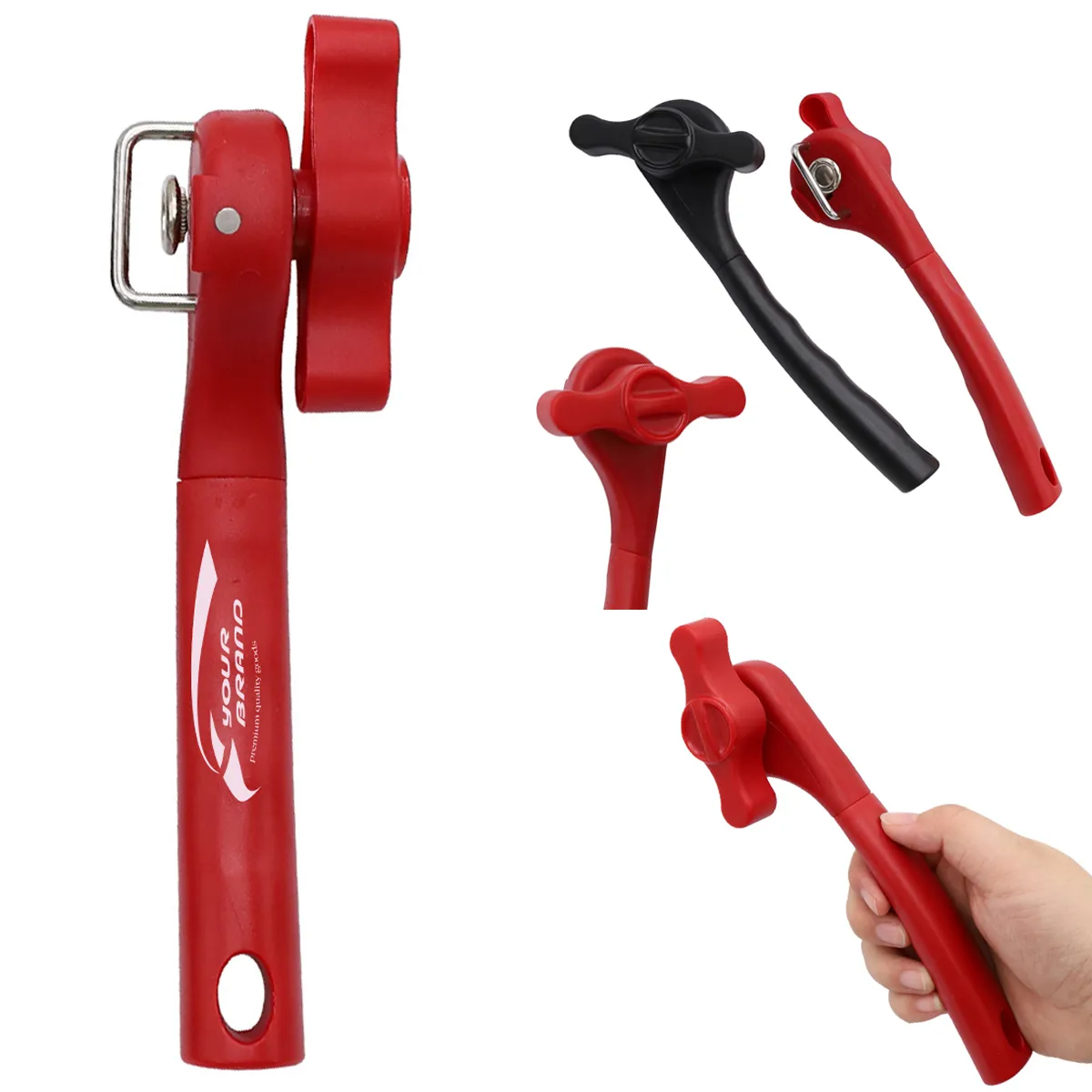 Manual Stainless Steel Handle Side Open Safety Can Opener 2
