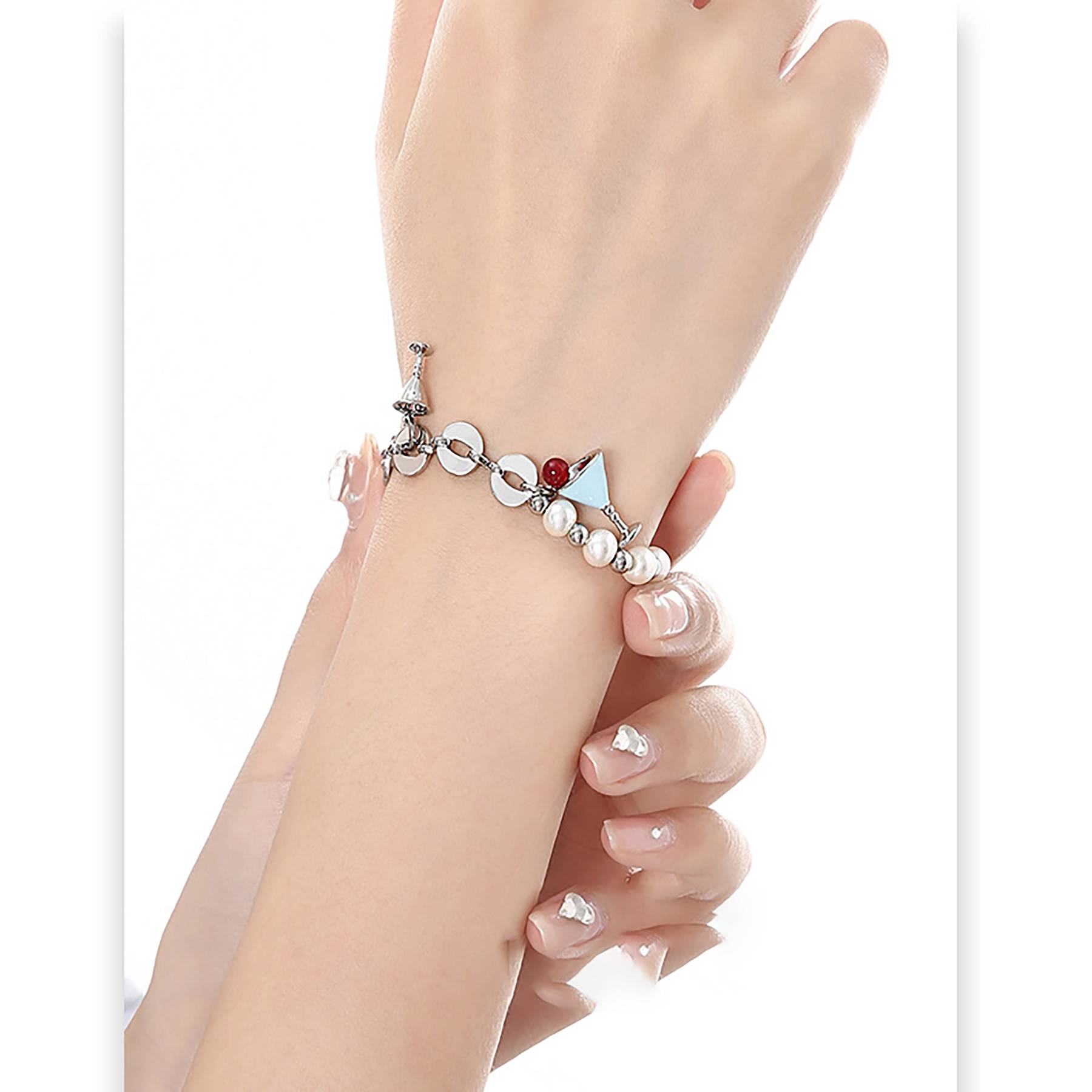 Wine Goblet Pearl Bracelet 6