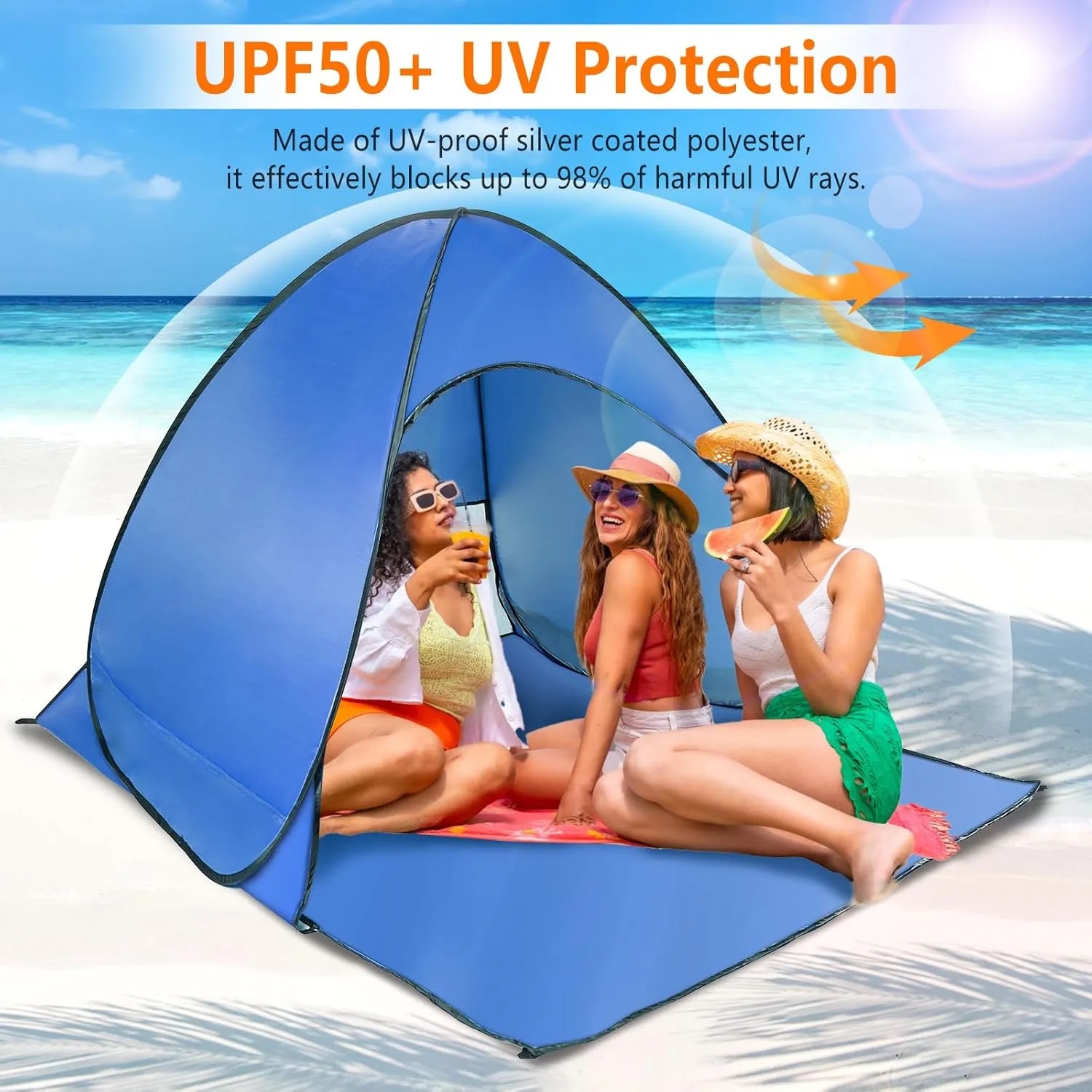 Beach Tent UV Protection Waterproof Portable Shade 4