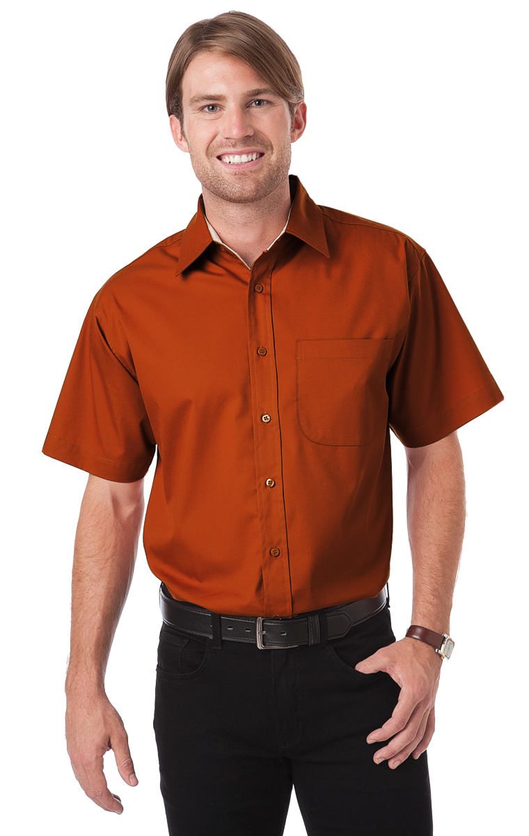 Men's Short-Sleeve Fine Line Twill Shirt 17